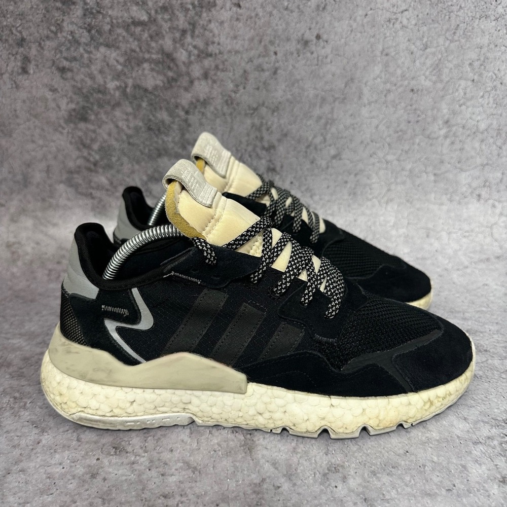 Adidas Nite Jogger Womens Size 10 Black CG6253 Reflective Boost Running Sneakers